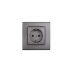 VİKO Linnera Life Topraklı Priz Mek+Kapak (Çerçeve Dahil) - Granit Grisi 90442008