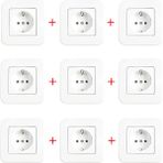 Viko - Linnera-Rollina Beyaz Topraklı Priz Mekanizma + Çerceve Dahil (2+1 Ev Için + 12 Adet)