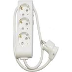 Viko Multi-Let 3'lü 1 Metre Topraklı Çocuk Korumalı Kablolu Grup Priz - Beyaz