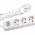 Viko Multi-let 3'lü Anahtarlı Topraklı Çocuk Korumalı 1 Metre Beyaz Grup Priz
