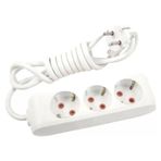 Viko Multi-let 3'lü Topraklı Çocuk Korumalı 2 Metre Beyaz Grup Priz