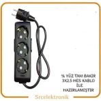 Viko Multi-Let 3'lü Topraklı Çocuk Korumalı Uzatma Seyyar ( 3x2.5 Hes Kablo Tam Bakır) Uzatma Seyyar Kablo - 10 METRE