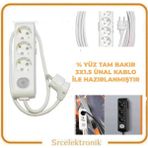 Viko Multi-Let 3'lü Ünal Kablolu 3x1.5 12 m Anahtarlı Topraklı Çocuk Korumalı Uzatma