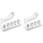 Viko Multi-Let 4lü Anahtar-Topraklı Kablolu Ç.K 3m Priz + Viko Multi-Let 3lü Anahtar-Topraklı Kablolu Çocuk Korumalı 3m Priz