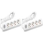 Viko Multi-Let 4lü Anahtar-Topraklı Kablolu Ç.K 3m Priz + Viko Multi-Let 4lü Anahtar-Topraklı Kablolu Ç.K 5m Priz
