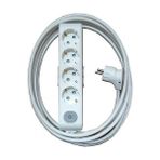 Viko Multi-Let 4'lü Anahtarlı 5 Metre Topraklı Çocuk Korumalı Kablolu Grup Priz - Beyaz