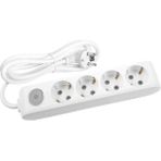 Viko Multi-let 4'lü Grup Priz Anahtarlı Topraklı Çocuk Korumalı 4 Metre Beyaz