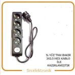 Viko Multi-Let 4'lü Metre Anahtarlı Topraklı Çocuk Korumalı Uzatma ( 3x2.5 Hes Kablo Tam Bakır) Ttr Kablo HO5VV-F - 9 METRE