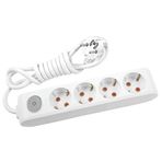 Viko Multi-Let 4'lü Topraklı Anahtarlı 2 mt Siyah Priz