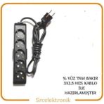 Viko Multi-Let 5'li 1 ile 10 Metre Arası Topraklı Çocuk Korumalı Uzatma Seyyar Uzatma Seyyar Kablo - 5 METRE