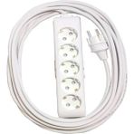 Viko Multi-Let 5'li 1 Metre Topraklı Çocuk Korumalı Kablolu Grup Priz - Beyaz
