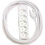 Viko Multi-Let 5'li 12 Metre Topraklı Çocuk Korumalı Kablolu Grup Priz - Beyaz