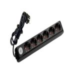 Viko Multi-let Anahtarlı 6 Lı Priz 3x1,5 Ttr Kabllolu Uzatma 7 Metre Siyah 7 M