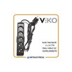 Viko Multi-Let Siyah 5'li 4 Metre Topraklı Çocuk Korumalı Kablolu Grup Priz