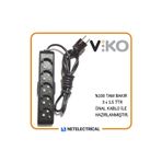 Viko Multi-Let Siyah 5'li 7 Metre Topraklı Çocuk Korumalı Kablolu Grup Priz