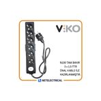 Viko Multi-Let Siyah 6'lı Anahtarlı 5 Metre Topraklı Çocuk Korumalı Kablolu Grup Priz
