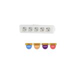 Viko Multilet Beyaz Beşli Grup Priz Topraklı Klemensli (5Li Kablosuz)