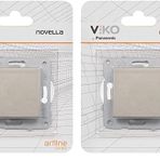 Viko Novella Antrasit Kapi Otomatiği Mekanizma+Düğme Kapak Çabuk Bağlanti 2li paket