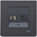 Viko Novella Füme Tekli Data Priz Cat6 Çerçeveli