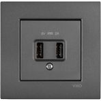 Viko Novella Füme USB Şarj Prizi 5V 2A ÇERÇEVELİ - 92605409