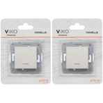 Viko Novella Met Beyazişik Anahtar Mekanizma+Düğme Kapak Çabuk Bağlanti Çarpma Karşıtı Çocuk Korumalı 2li paket