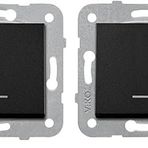 Viko Novella Siyah Işik Light Mekanizma+Düğme Kapak Çabuk Bağlanti Çarpma Karşıtı Çocuk Korumalı 2li paket