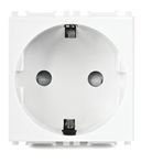 Viko Panasonic 2M Çocuk Korumalı Alt Kapak Modüler Opak Beyaz Topraklı Priz
