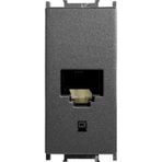 Viko Panasonic Thea 1 m Cat-6 E Alt Kapak Modüler Füme Data İnternet Prizi