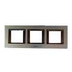 Viko Panasonic Thea 3x2M Ultima Metal Eloxal Gümüş Renk Çerçeve