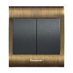 Viko Panasonic Thea Blu 2'li Antique Dore Kapak Füme Anahtar Çerçeve