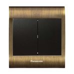 Viko Panasonic Thea Blu 2'li Antique Dore Kapak Siyah Anahtar Çerçeve