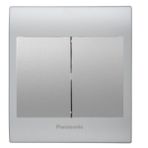 Viko Panasonic Thea Blu 2'li Chrome Matt Beyaz Kapak Metalik Beyaz Anahtar Çerçeve