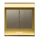 Viko Panasonic Thea Blu 2'li Gold Dore Kapak Dore Anahtar Çerçeve