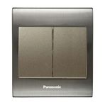 Viko Panasonic Thea Blu 2'li Inox Beyaz Kapak Dore Anahtar Çerçeve