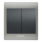 Viko Panasonic Thea Blu 2'li Inox Matt Dore Kapak Füme Anahtar Çerçeve
