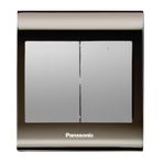 Viko Panasonic Thea Blu 2'li Una Füme Kapak Metalik Beyaz Anahtar Çerçeve