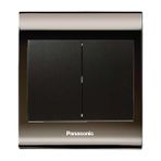Viko Panasonic Thea Blu 2'li Una Füme Kapak Siyah Anahtar Çerçeve