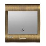 Viko Panasonic Thea Blu Light Antique Dore Kapak Metalik Beyaz Anahtar Çerçeve