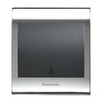 Viko Panasonic Thea Blu Light Chrome Beyaz Kapak Füme Anahtar Çerçeve