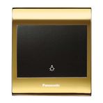 Viko Panasonic Thea Blu Light Gold Dore Kapak Siyah Anahtar Çerçeve