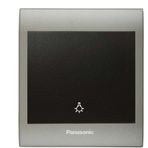Viko Panasonic Thea Blu Light Inox Matt Dore Kapak Siyah Anahtar Çerçeve
