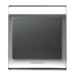 Viko Panasonic Thea Blu Tekli Chrome Beyaz Kapak Füme Anahtar Çerçeve