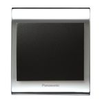 Viko Panasonic Thea Blu Tekli Chrome Beyaz Kapak Siyah Anahtar Çerçeve