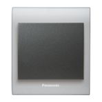 Viko Panasonic Thea Blu Tekli Chrome Matt Beyaz Kapak Füme Anahtar Çerçeve