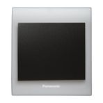 Viko Panasonic Thea Blu Tekli Chrome Matt Beyaz Kapak Siyah Anahtar Çerçeve