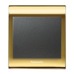 Viko Panasonic Thea Blu Tekli Gold Dore Kapak Füme Anahtar Çerçeve