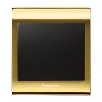 Viko Panasonic Thea Blu Tekli Gold Dore Kapak Siyah Anahtar Çerçeve