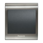 Viko Panasonic Thea Blu Tekli Inox Beyaz Kapak Füme Anahtar Çerçeve