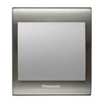 Viko Panasonic Thea Blu Tekli Inox Beyaz Kapak Metalik Anahtar Çerçeve