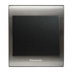 Viko Panasonic Thea Blu Tekli Inox Beyaz Kapak Siyah Anahtar Çerçeve